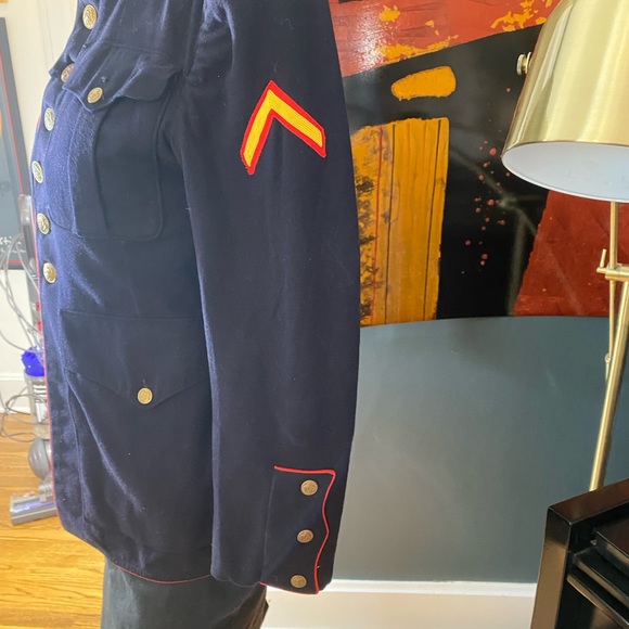 Vintage Wool Blue Marines Military Jacket WW 2 World War 2 1940's - Picture 6 of 11